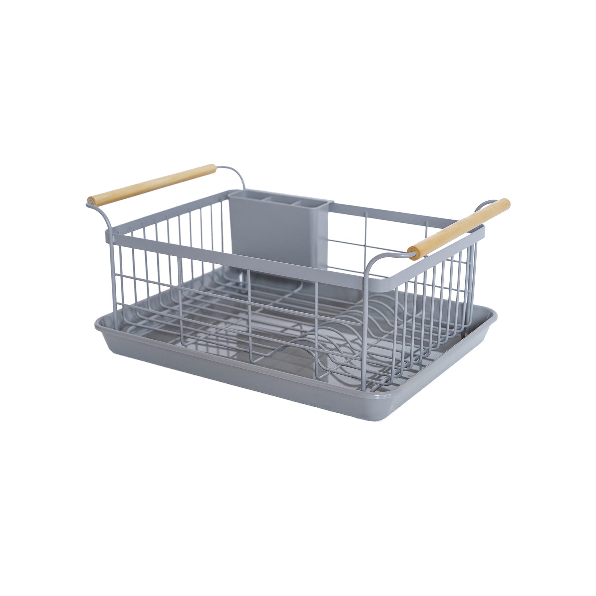 Steel & Wood Dish Drying Rack - Kitchen Calm