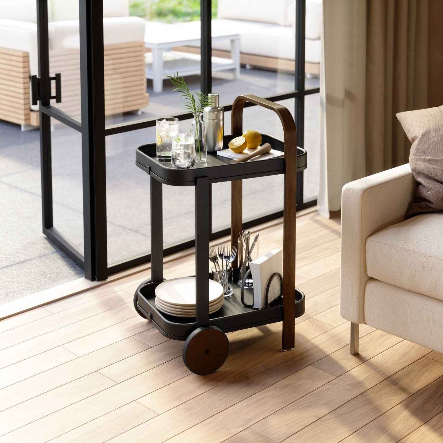 Bar & Storage Cart - Kitchen Calm