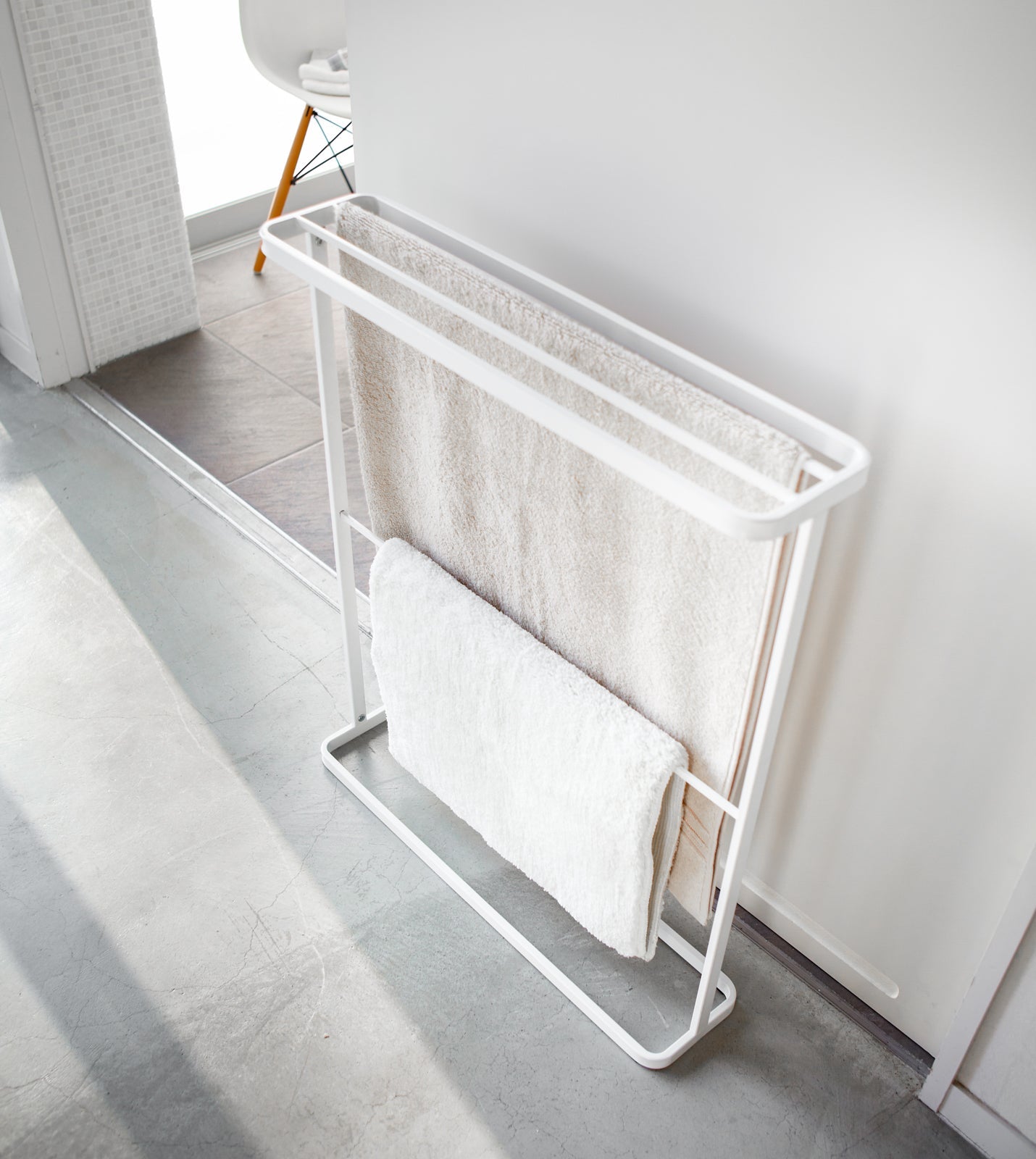 Freestanding Bath Towel Hanger - Bathroom Reset