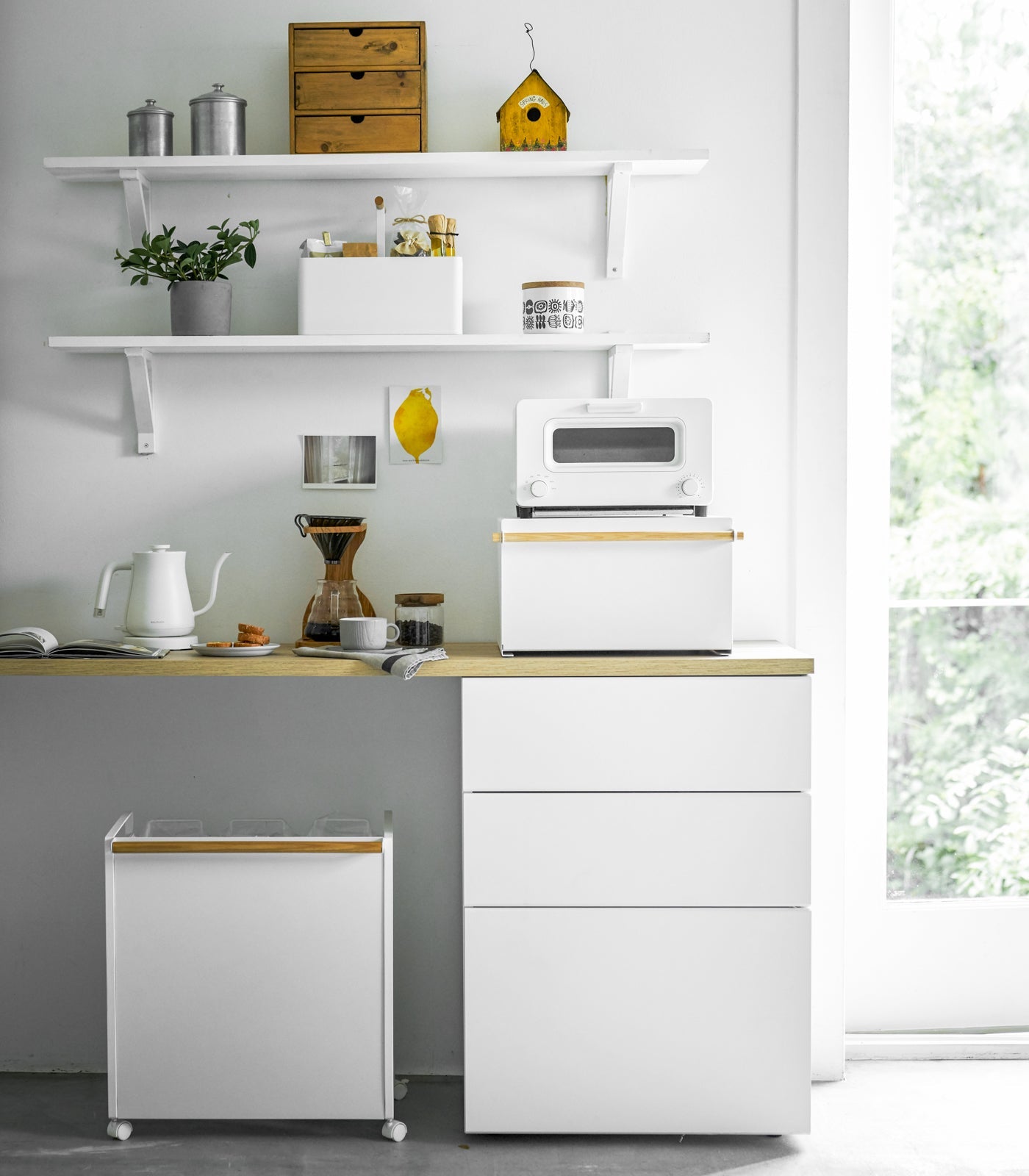 Steel & Wood Bread Box - Kitchen Calm