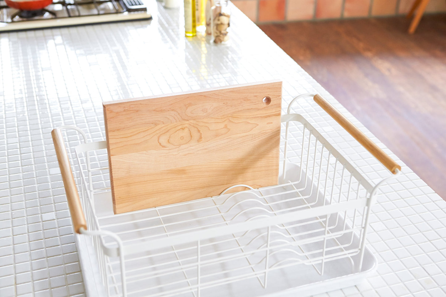 Steel & Wood Dish Drying Rack - Kitchen Calm