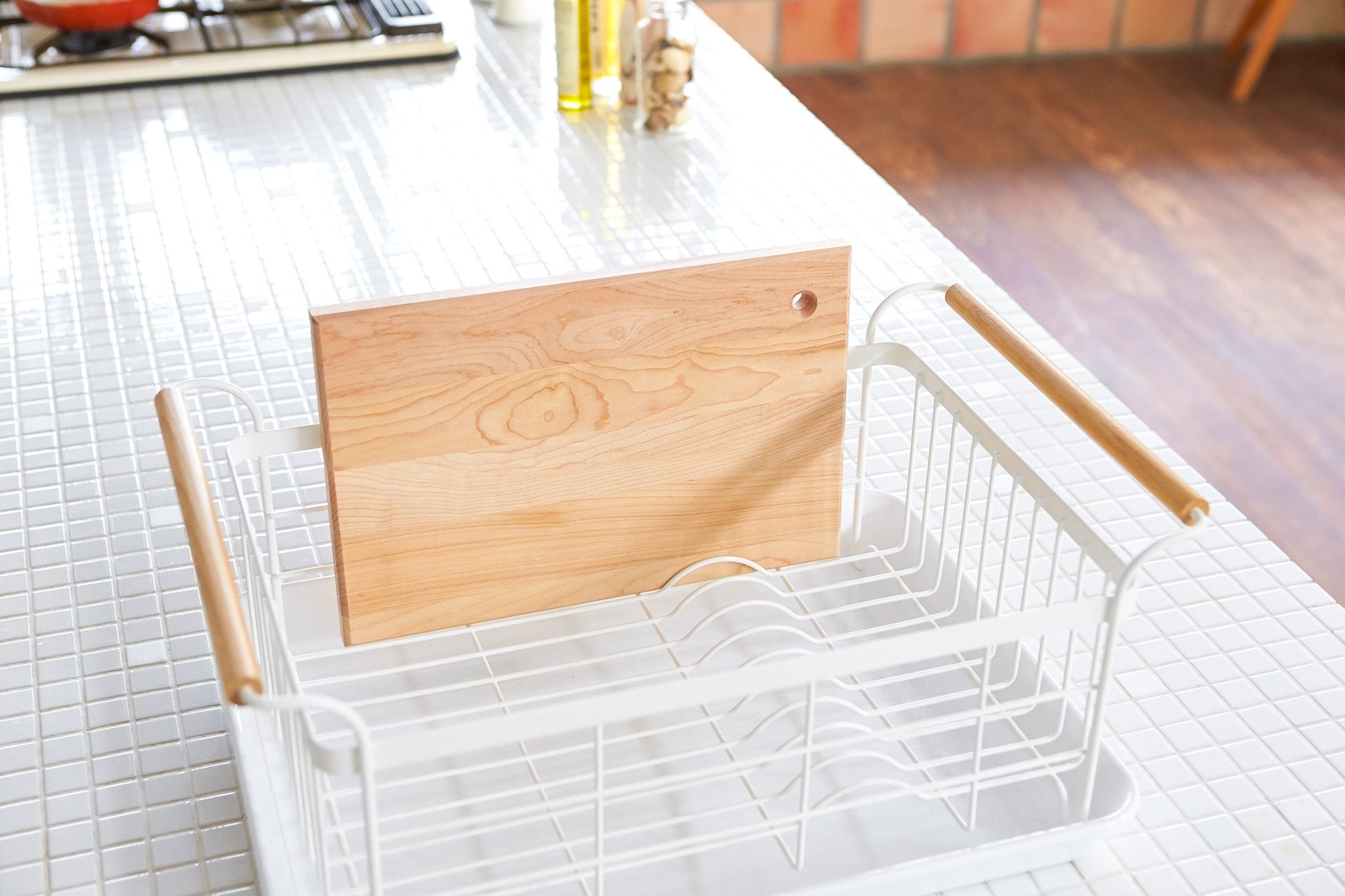 Steel & Wood Dish Drying Rack - Kitchen Calm