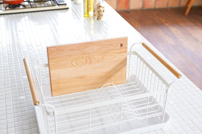 Steel & Wood Dish Drying Rack - Kitchen Calm