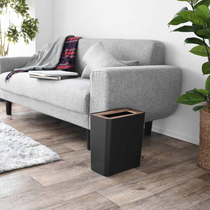 Rectangle Steel & Wood Trash Can - Neat Corners