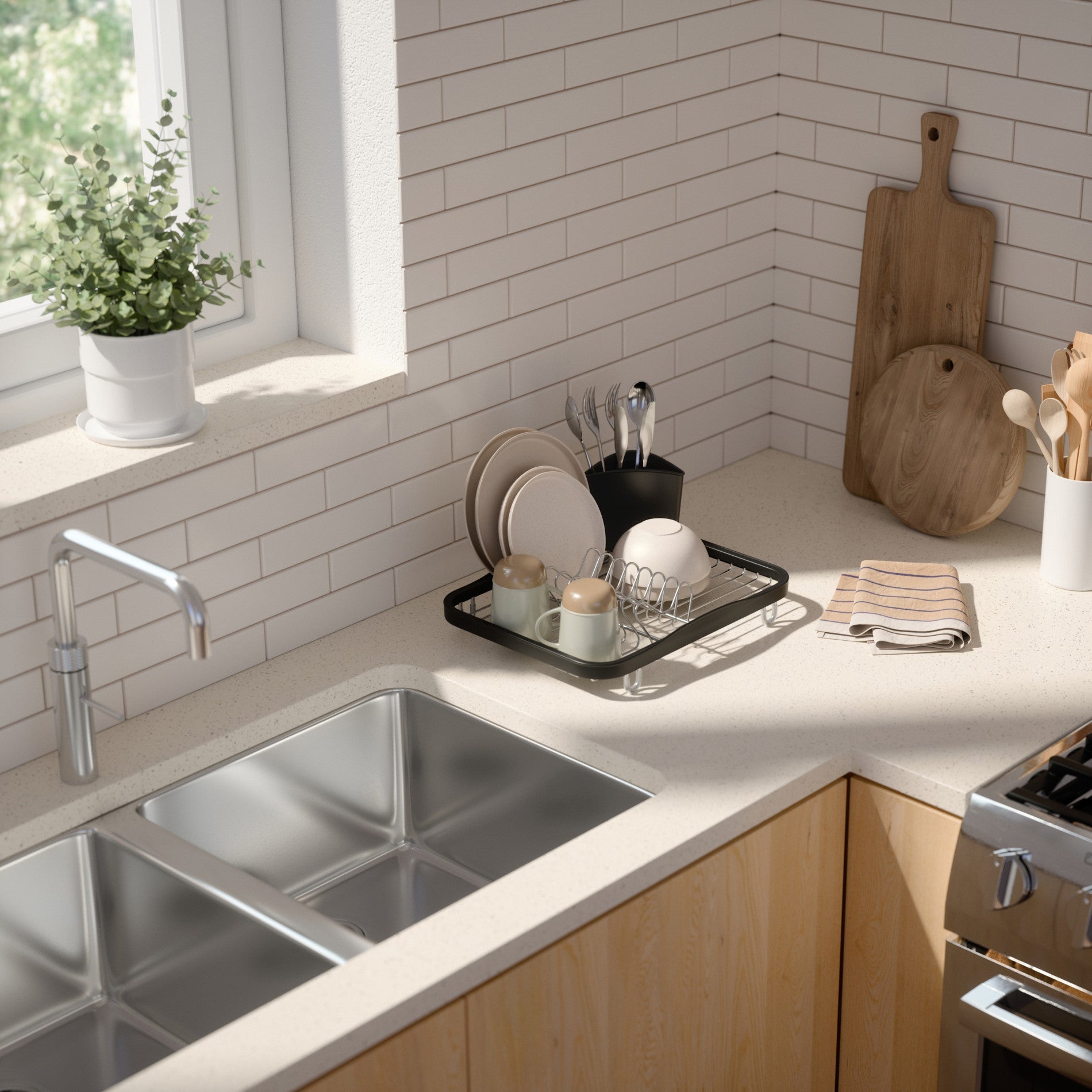 Compact Sink Dish Rack - Kitchen Calm