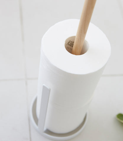 Steel & Wood Toilet Paper Stocker - Bathroom Reset
