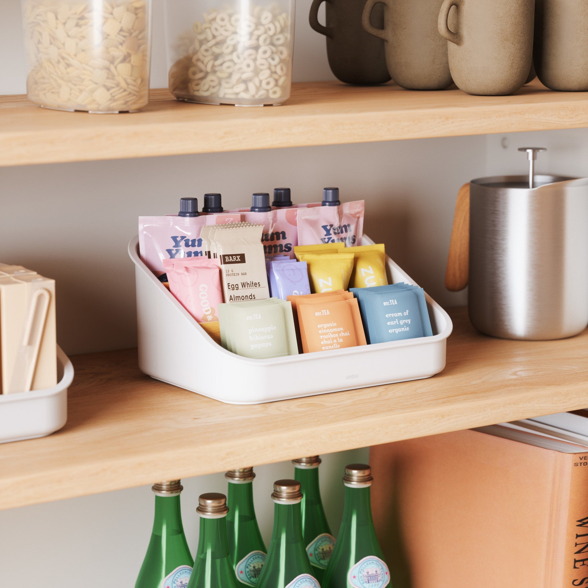 Wood-Accent Packet Organizer - Kitchen Calm
