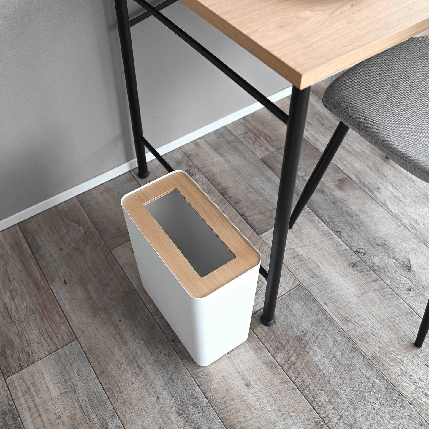 Rectangle Steel & Wood Trash Can - Neat Corners