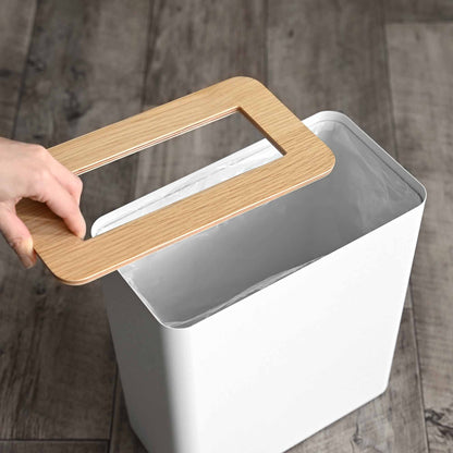 Rectangle Steel & Wood Trash Can - Neat Corners