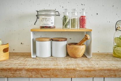 Steel & Wood Stackable Countertop Shelf - Neat Corners