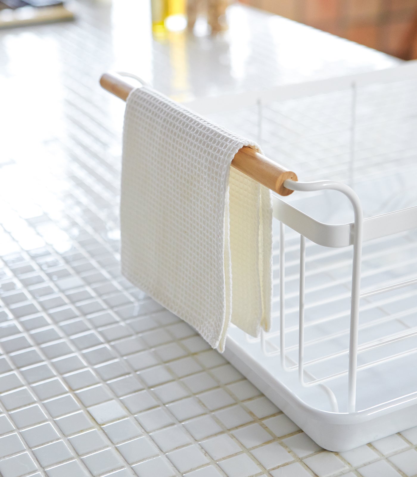 Steel & Wood Dish Drying Rack - Kitchen Calm