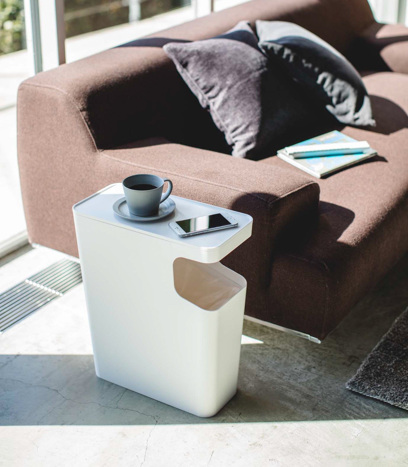 Side Table Trash Can - Neat Corners