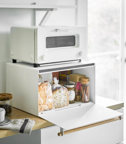 Steel & Wood Bread Box - Kitchen Calm