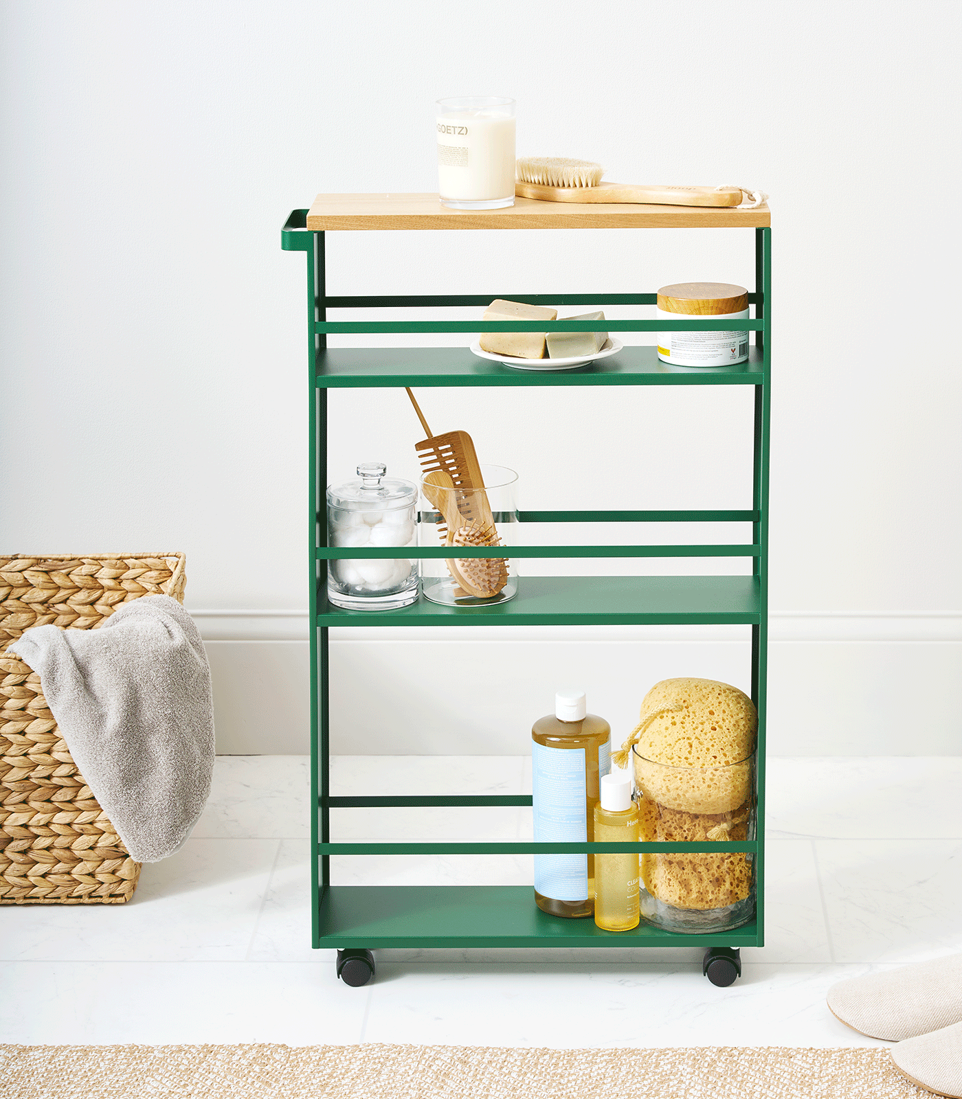 Tall Slim Rolling Storage Cart - Kitchen Calm