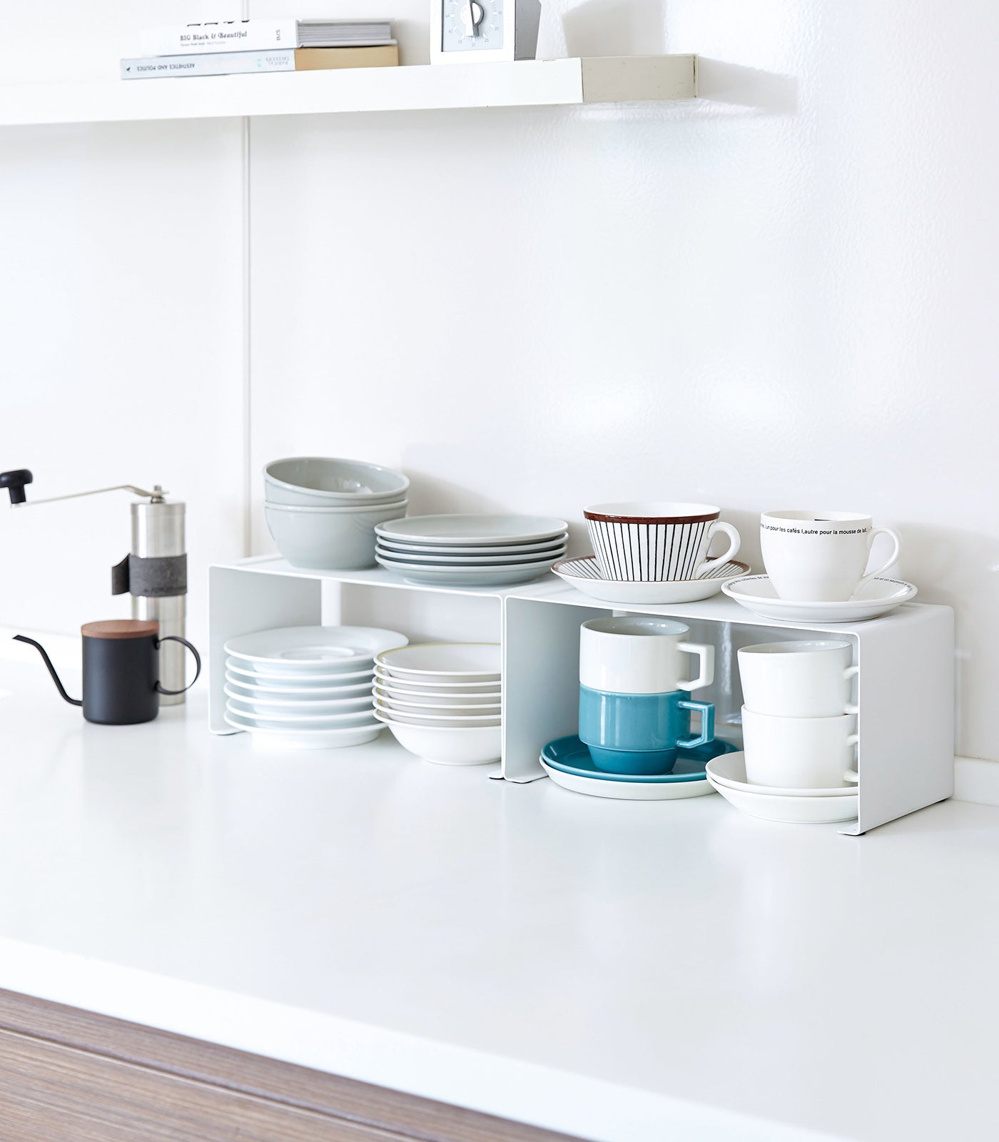 Stackable Countertop Shelf Riser - Neat Corners
