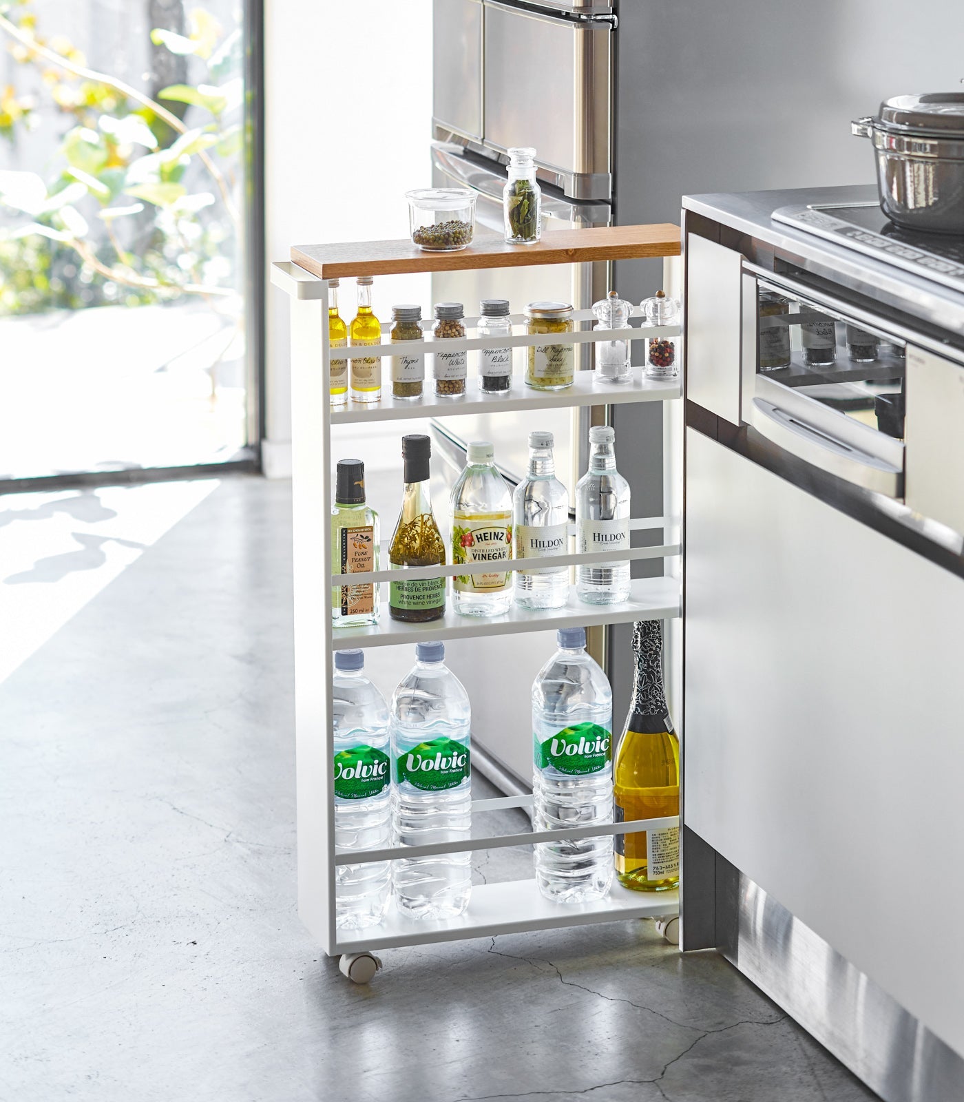 Tall Slim Rolling Storage Cart - Kitchen Calm