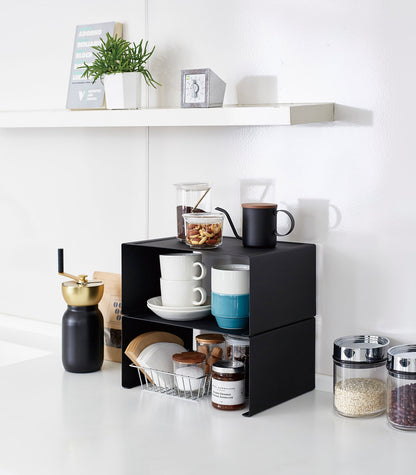 Stackable Countertop Shelf Riser - Neat Corners