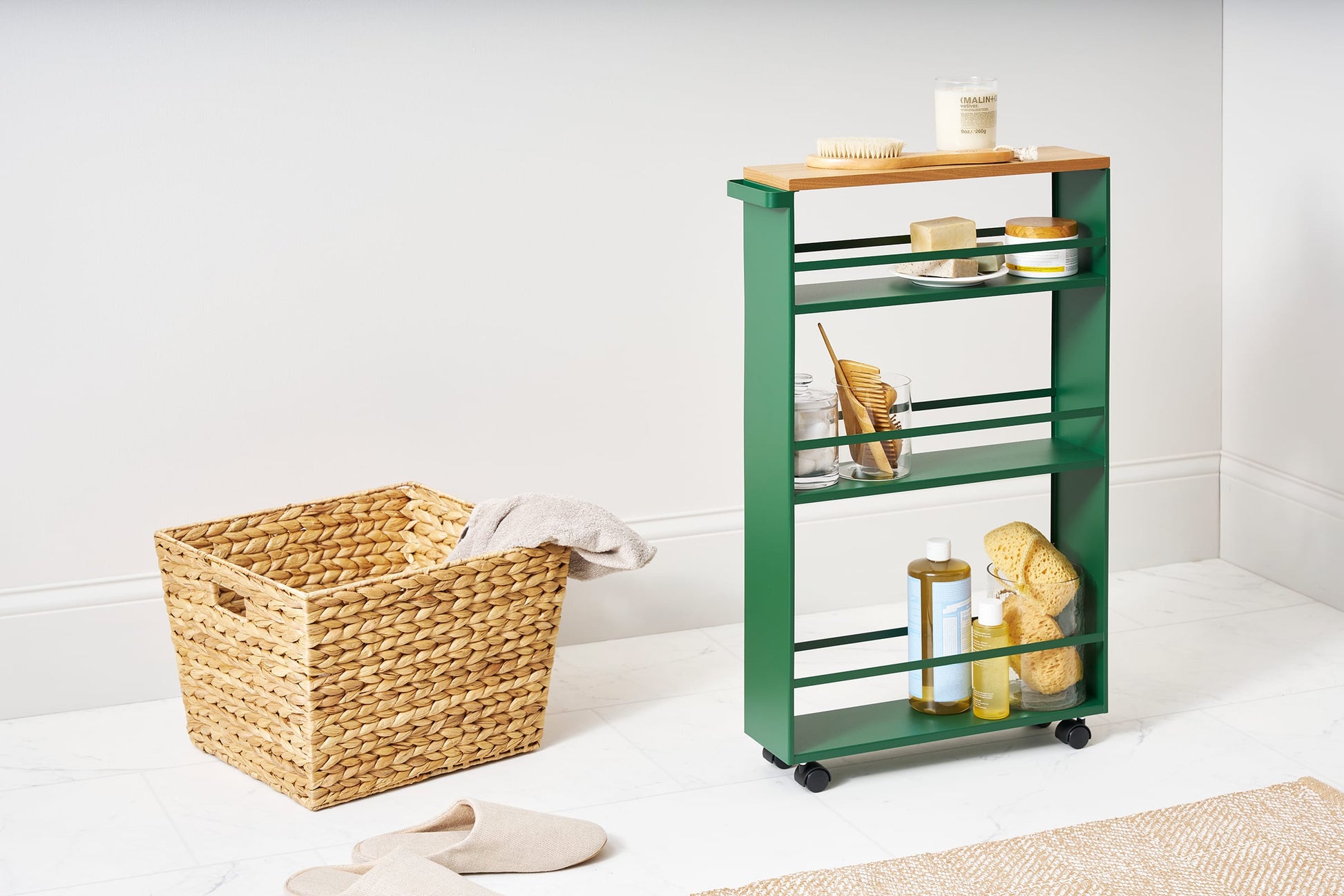 Tall Slim Rolling Storage Cart - Kitchen Calm