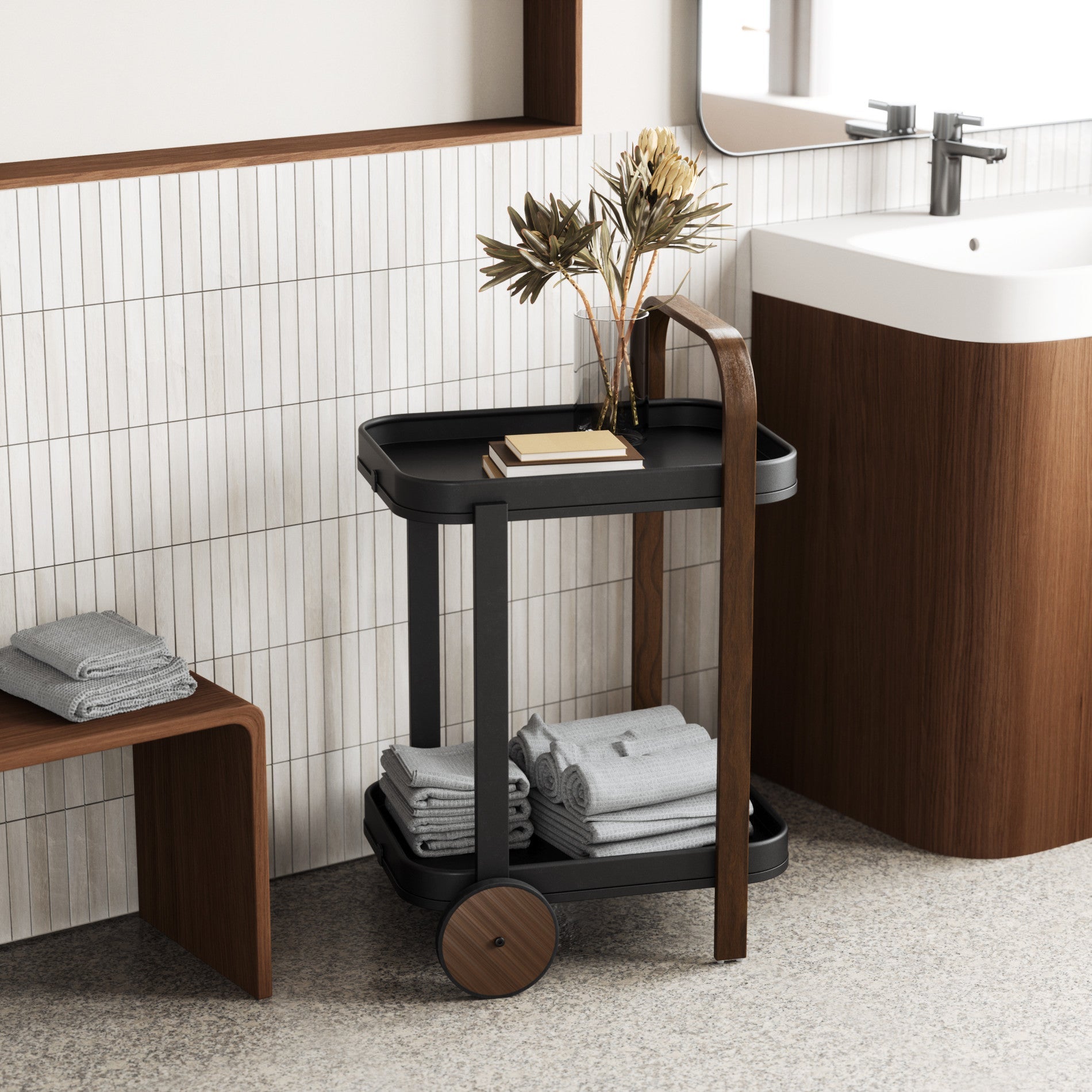 Bar & Storage Cart - Kitchen Calm