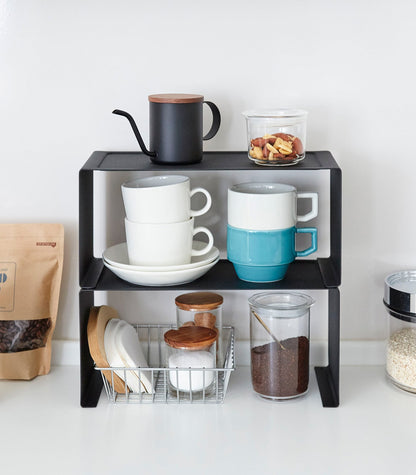 Stackable Countertop Shelf Riser - Neat Corners