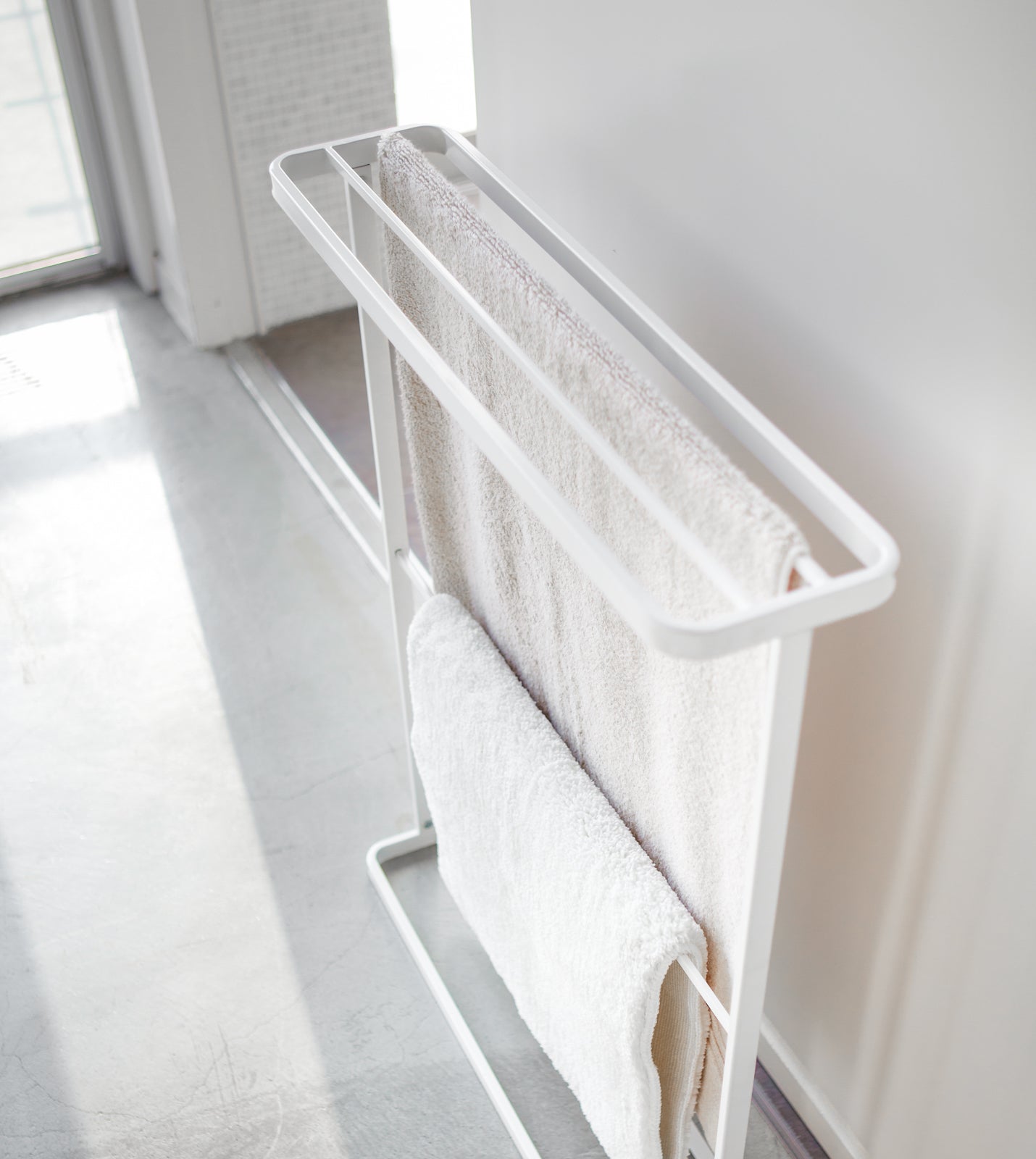 Freestanding Bath Towel Hanger - Bathroom Reset