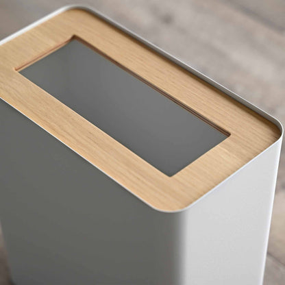Rectangle Steel & Wood Trash Can - Neat Corners