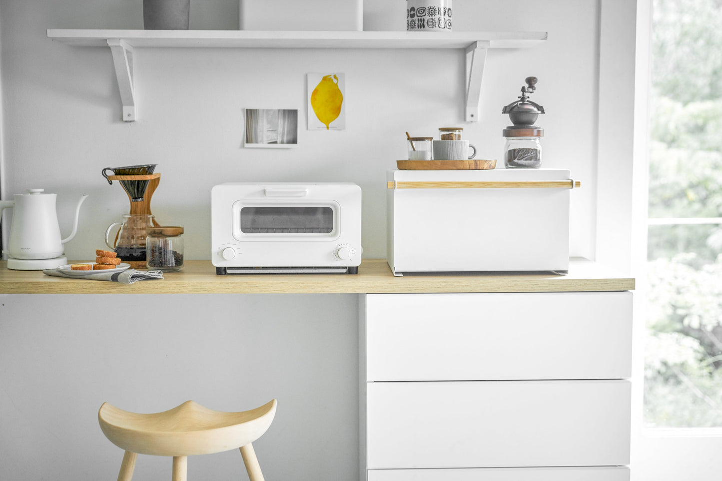 Steel & Wood Bread Box - Kitchen Calm