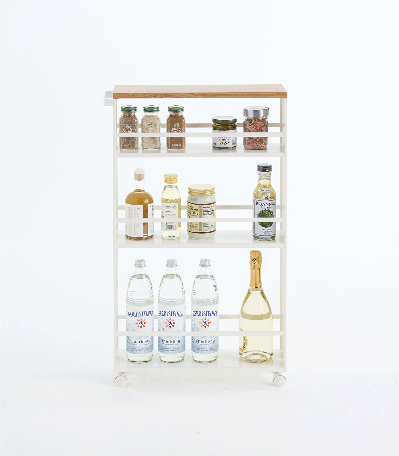 Tall Slim Rolling Storage Cart - Kitchen Calm